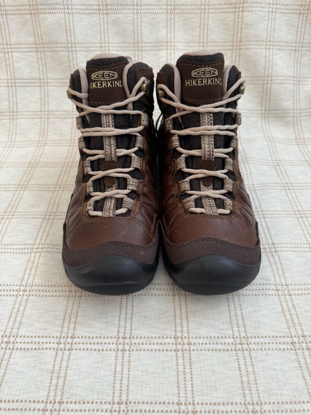 KEEN x HIKERKIND Koven Mid WP Hiking Boots - Brown - Women’s 9